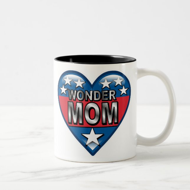 Wonder Mom Two-Tone Coffee Mug (Right)