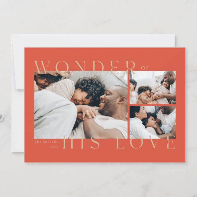 Wonder of His Love Christmas Card (Front)