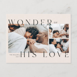 Wonder of His Love Christmas Postcard