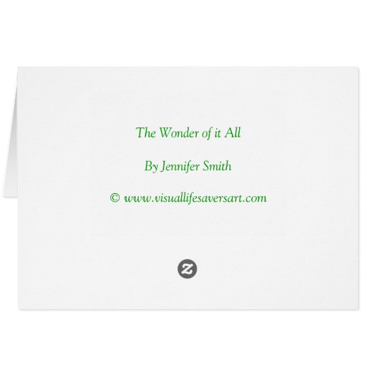 Wonder of it All Blank Art Card Original Art (Back Horizontal)