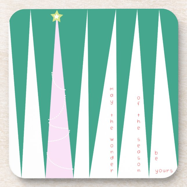 Wonder of the Season Christmas Tree Drink Coaster (Front)