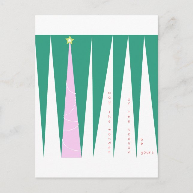 Wonder of the Season Christmas Tree Holiday Postcard (Front)