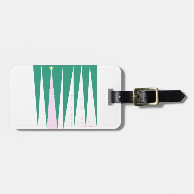 Wonder of the Season Christmas Tree Luggage Tag (Front Horizontal)