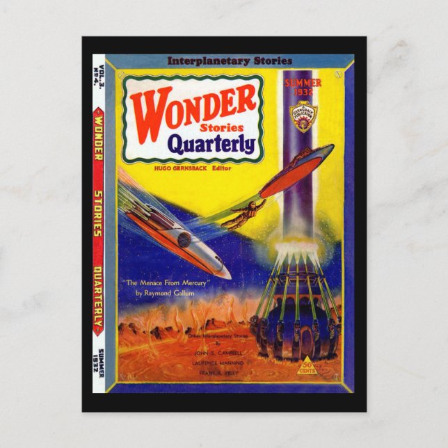 Wonder Stories Quarterly v03 n04 (1932-Su.Stellar) Postcard (Front)