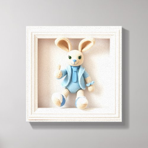 Wonder Wall Art Boy Bunny in Blue