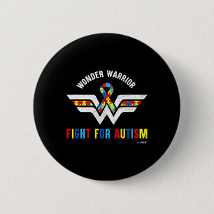 Wonder Warrior Fight For Autistic Autism Awareness Button