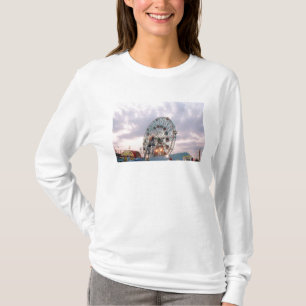 'Wonder Wheel at Twilight' Ladies' Long-sleeve T-Shirt