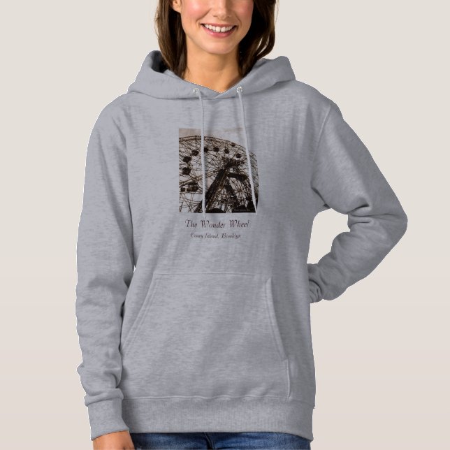 Wonder Wheel Ladies' Hoodie Sweatshirt (Front)