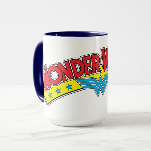 Wonder Woman 1987 Comic Book Logo Mug