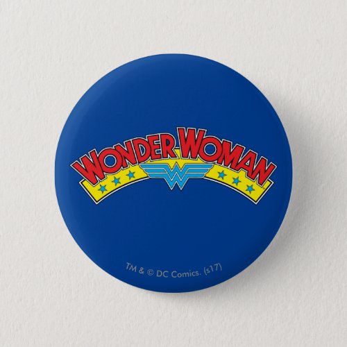 Wonder Woman 1987 Comic Book Logo Pinback Button