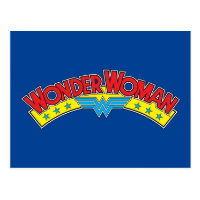 Wonder Woman 1987 Comic Book Logo Postcard