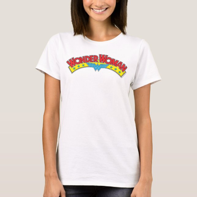 Wonder Woman 1987 Comic Book Logo T-Shirt (Front)