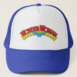 Wonder Woman 1987 Comic Book Logo Trucker Hat