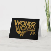 Wonder Woman 75th Anniversary Gold Logo Card