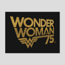 Wonder Woman 75th Anniversary Gold Logo Postcard