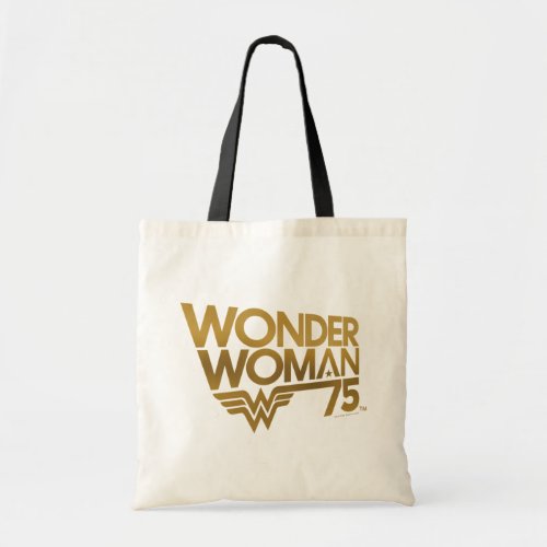 Wonder Woman 75th Anniversary Gold Logo Tote Bag
