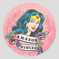 Wonder Woman Amazon Princess Classic Round Sticker