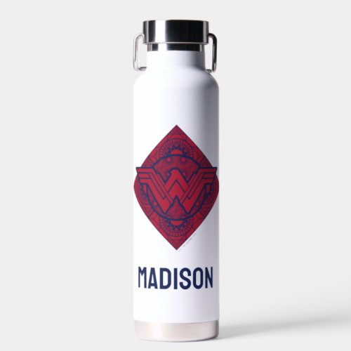 Wonder Woman Amazonian Symbol  Add Your Name Water Bottle