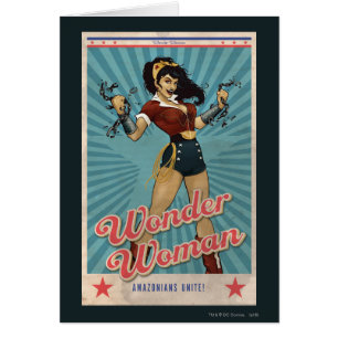 Wonder Woman Amazonians Unite Vintage Poster