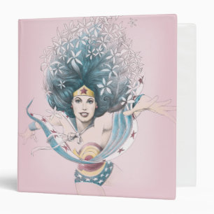 Wonder Woman and Flowers Binder