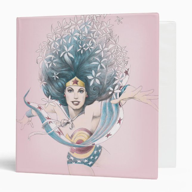 Wonder Woman and Flowers Binder (Front/Inside)