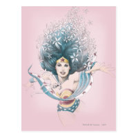 Wonder Woman and Flowers Postcard