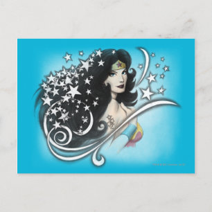 Wonder Woman and Stars Postcard