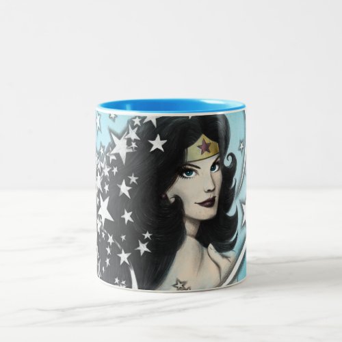 Wonder Woman and Stars Two_Tone Coffee Mug