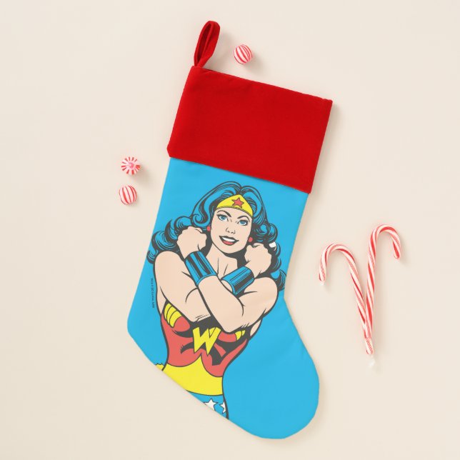 Wonder Woman Arms Crossed Christmas Stocking (Front)