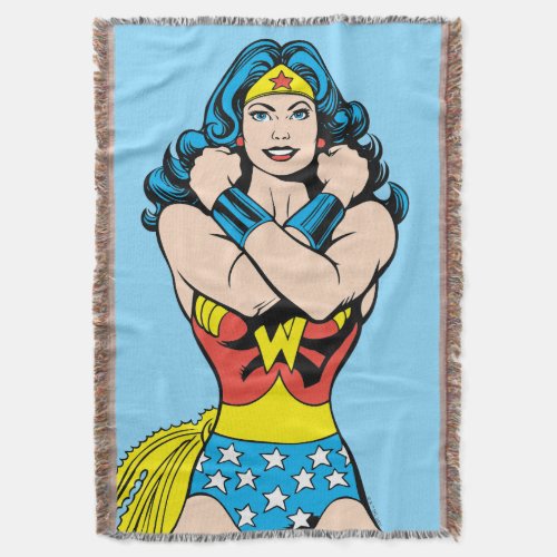 Wonder Woman Arms Crossed Throw Blanket