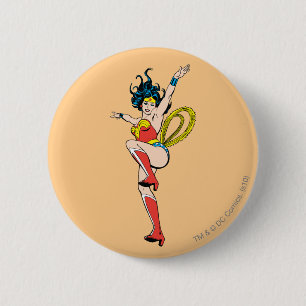 Wonder Woman Arms Raised Pinback Button