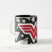 Wonder Woman Arrows Two-Tone Coffee Mug (Front Left)