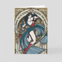Wonder Woman Art Nouveau Panel Card