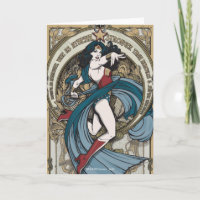Wonder Woman Art Nouveau Panel Card