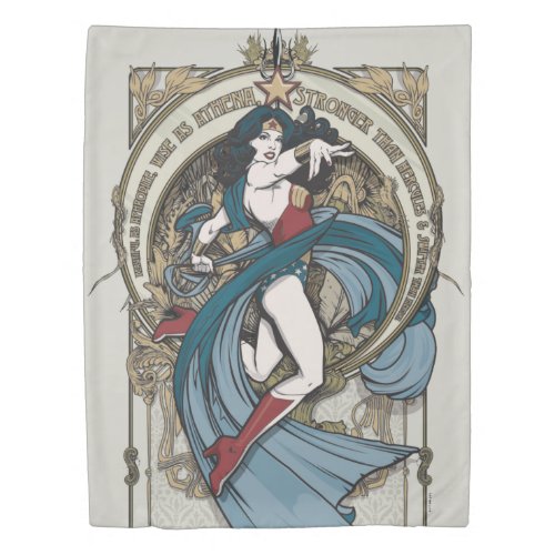 Wonder Woman Art Nouveau Panel Duvet Cover