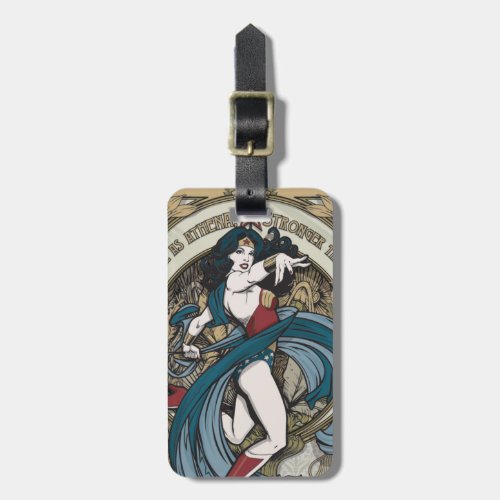 Wonder Woman Art Nouveau Panel Luggage Tag