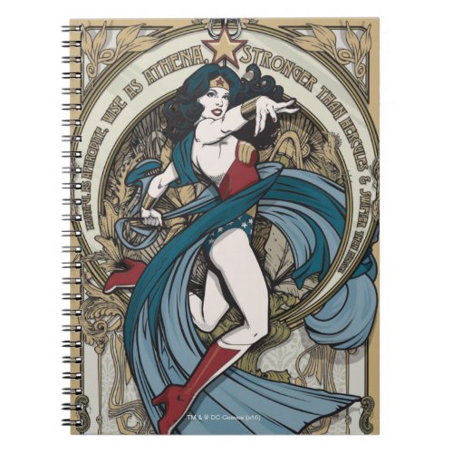 Wonder Woman Art Nouveau Panel Notebook