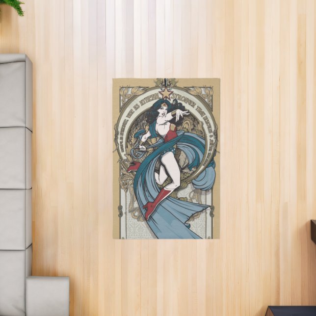 Wonder Woman Art Nouveau Panel Rug (Insitu (Indoor 2))