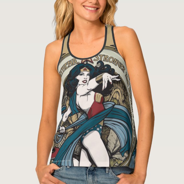 Wonder Woman Art Nouveau Panel Tank Top (Front)