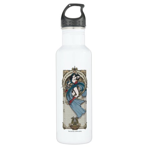 Wonder Woman Art Nouveau Panel Water Bottle