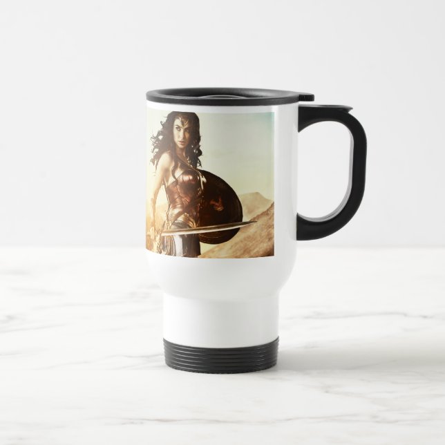 Wonder Woman At Sunset Travel Mug (Right)