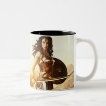 Wonder Woman At Sunset Two-Tone Coffee Mug