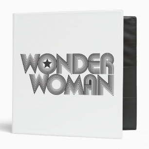 Wonder Woman B&W Logo 3 Binder