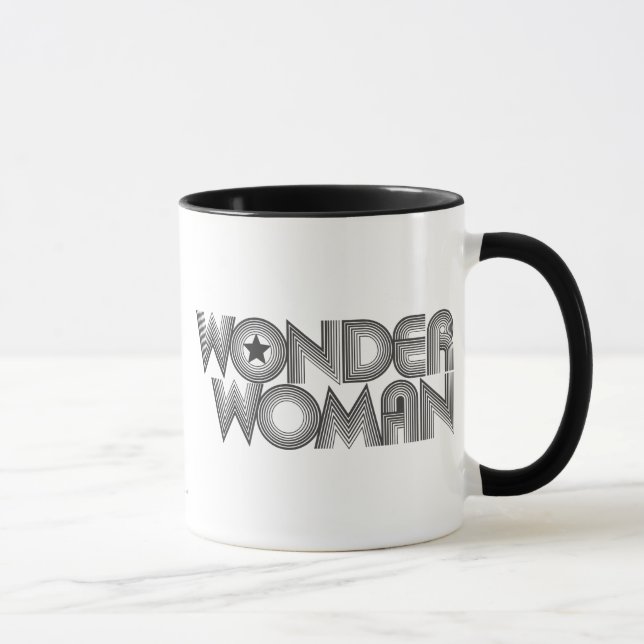 Wonder Woman B&W Logo 3 Mug (Right)