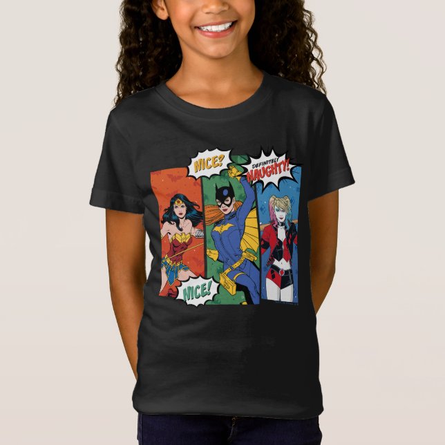 Wonder Woman, Batgirl, & Harley Quinn Holiday T-Shirt (Front)