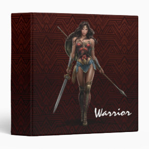 Wonder Woman Battle-Ready Comic Art 3 Ring Binder
