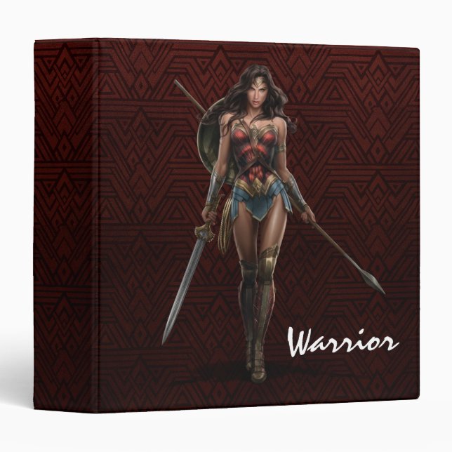Wonder Woman Battle-Ready Comic Art 3 Ring Binder (Front/Spine)