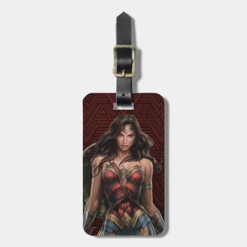 Wonder Woman Battle_Ready Comic Art Luggage Tag