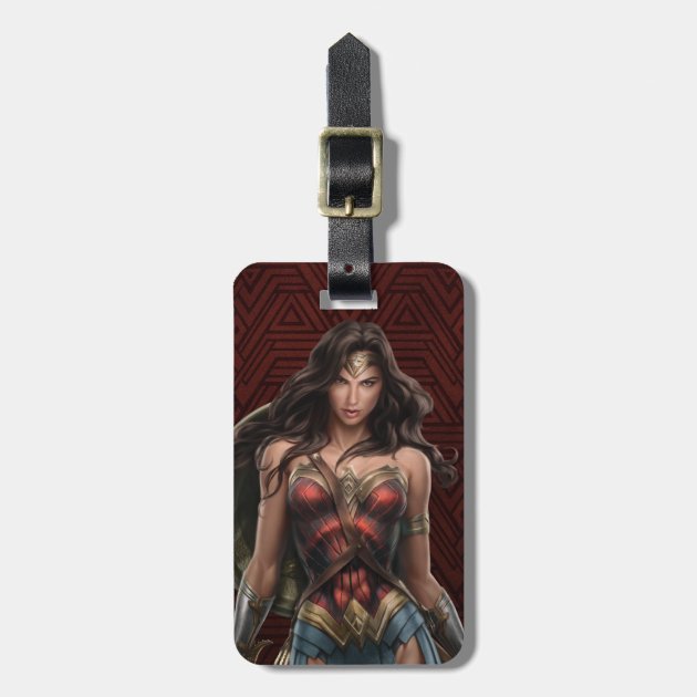 Wonder Woman Battle Ready Comic Art Luggage Tag Zazzle