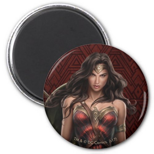 Wonder Woman Battle_Ready Comic Art Magnet